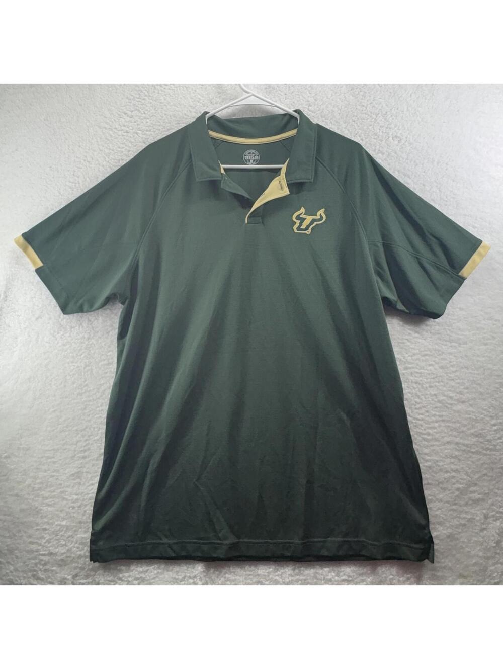 USF Mens Golf Polo Rivalry Threads Mens XL Green University Of South Florida